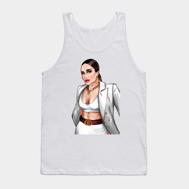 Business woman in white jacket Tank Top by ArctiumStudio